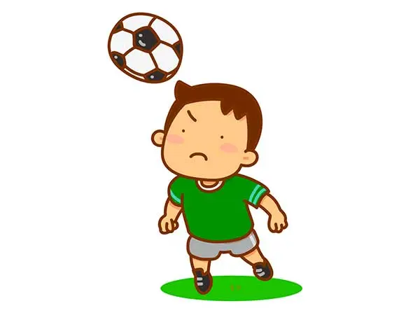 サッカーヘディング画